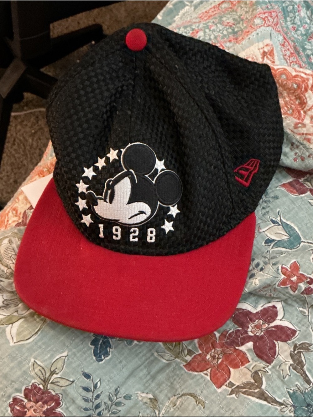 Mickey Mouse 1928 Black & Red Baseball Cap